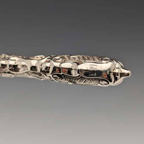 1860年頃 英国アンティーク 純銀ハンドル デザートカトラリー ペア