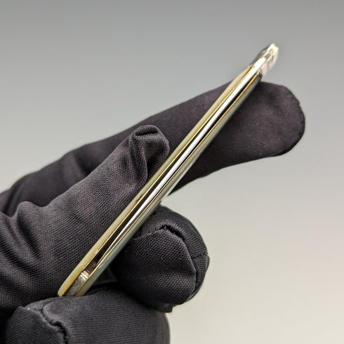 1834年 英国アンティーク 白蝶貝ハンドル 純銀ブレード ペンナイフ Nathaniel Creswick