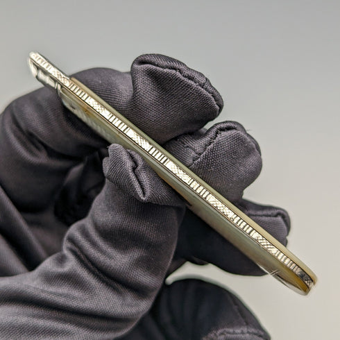 1834 British Antique White Pearl Handle Sterling Silver Blade Penknife Nathaniel Creswick