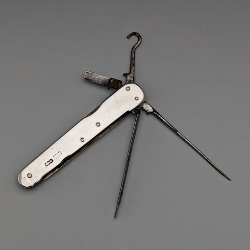 1923 年英國復古純銀手柄多功能工具 Needham Brothers