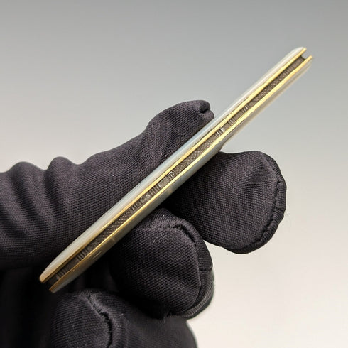 1884 年英國古董白色珍珠手柄純銀刀片小刀 Hilliard and Thomason