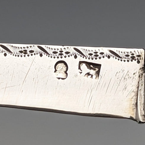 19 世紀早期格魯吉亞英國古董白色珍珠手柄純銀刀片小刀