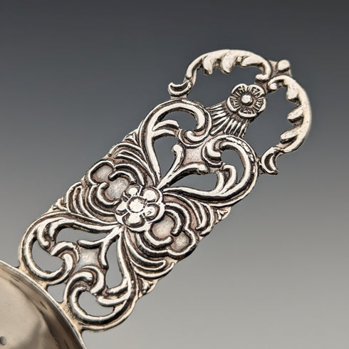 ヴィンテージ 純銀製 ティーストレーナー 透かし彫刻 40g