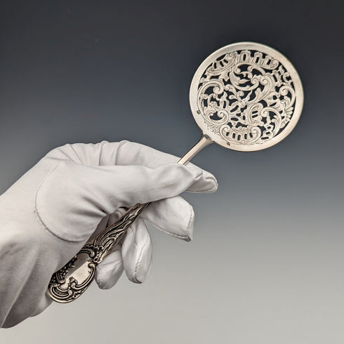 比利時古董 800 銀鏤空蛋糕盤 54 克