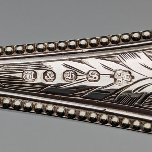 1870年頃 英国アンティーク シルバープレート製 クリスニングセット ケース入