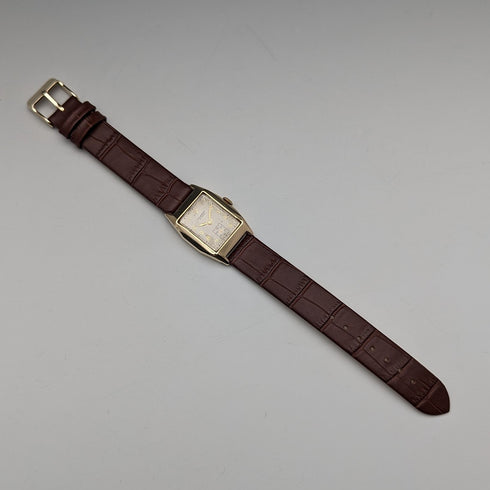 1949 年英國復古 Benson K9 純金直角 Dennison 錶殼機械手錶運作良好