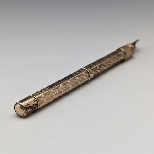 復古金色填充鉛筆和蘸水筆伸縮 96-121 毫米