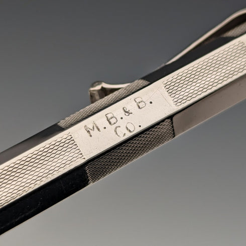 British Vintage Yard O' Red Rhodium Plated Hexagon Propelled Pencil in Paper Box