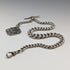 Circa 1900 British Antique Sterling Silver Albert Chain 62g Medal Fob