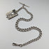 Circa 1920 British Antique Sterling Silver Albert Chain 61g Mini Album Fob