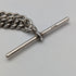 Circa 1920 British Antique Sterling Silver Albert Chain 61g Mini Album Fob