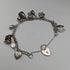 British vintage sterling silver charm bracelet 37g