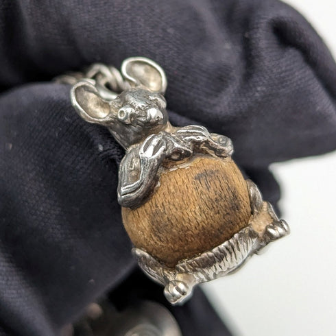 British vintage sterling silver charm bracelet 37g