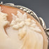 Vintage 800 Silver & Marcasite Shell Cameo Brooch, Pendant