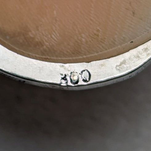 Vintage 800 Silver & Marcasite Shell Cameo Brooch, Pendant