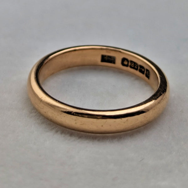 1931 年英國復古珠寶 K22 金戒指 5.0 克戒指 Henry Hyde Aston