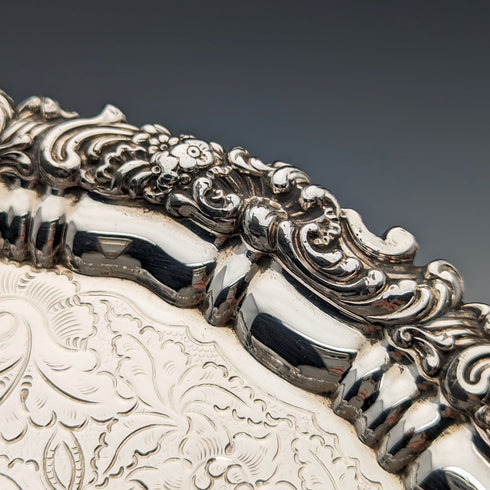 約 1825 年英國古董謝菲爾德盤卡托盤直徑 23 厘米