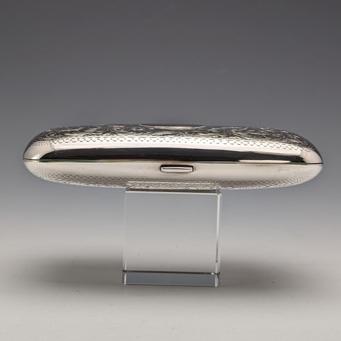 1902年 英国アンティーク 純銀製 シガーケース 133g HD