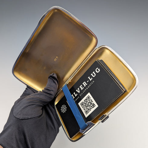 1902年 英国アンティーク 純銀製 シガーケース 133g HD