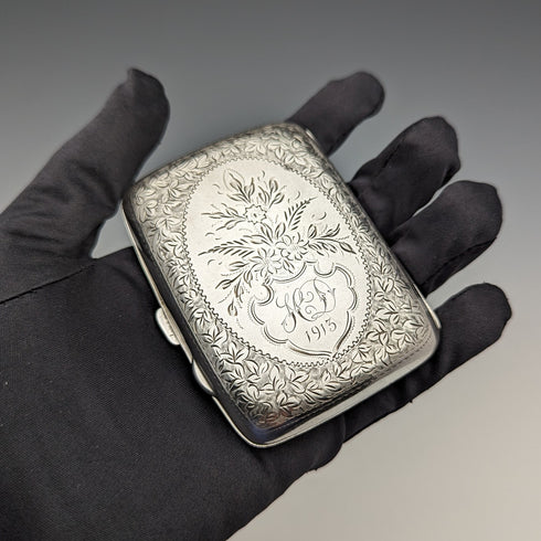 1912 年英國古董純銀煙盒 62 克 Joseph Gloster