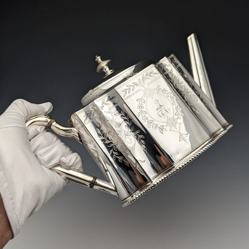 1880年頃 英国アンティーク シルバープレート製 ティーポット Thomas Prime