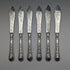 1871 British antique all-sterling silver fish cutlery set, 6 pairs, total 608g, Martin and Hall, with tray