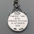 1910 British antique sterling silver Albert chain, extra thick 65g medal fob