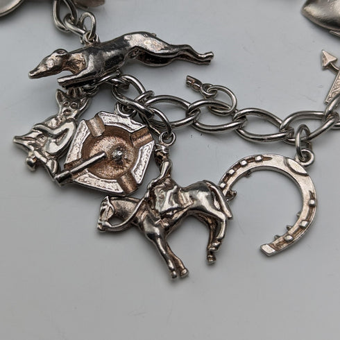 英國復古純銀吊飾手鍊 47 克 WJS