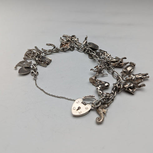 英國復古純銀吊飾手鍊 47 克 WJS