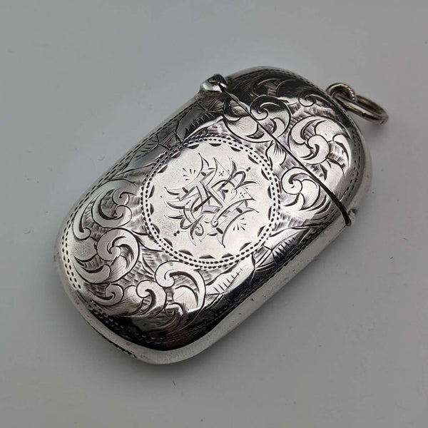 1895 年英國古董純銀 Vesta 盒 25 克火柴盒 Joseph Gloster