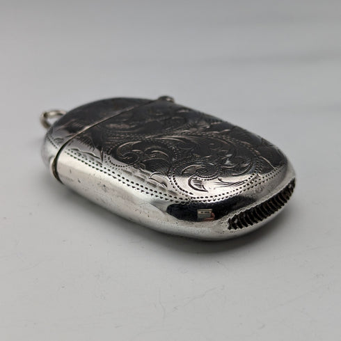 1895 年英國古董純銀 Vesta 盒 25 克火柴盒 Joseph Gloster