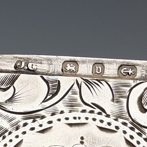 1895 年英國古董純銀 Vesta 盒 25 克火柴盒 Joseph Gloster