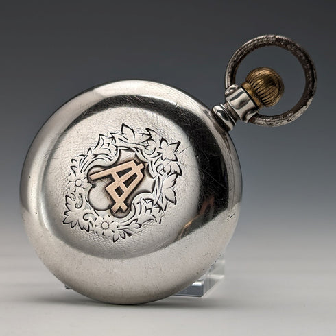 1905年頃 アンティーク オメガ 懐中時計 銀側 直径59mm 鉄道時計 動作良好