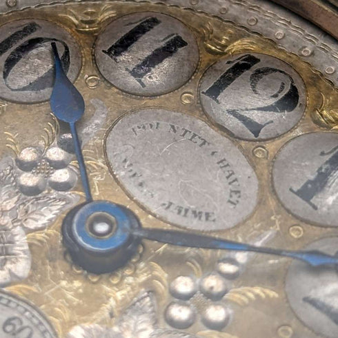 1890年頃 アンティーク Pountet Chavet 懐中時計 金張り&ガンメタルケース 動作良好