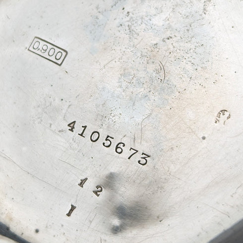 1910年頃 アンティーク オメガ 懐中時計 銀側ハンターケース 動作良好