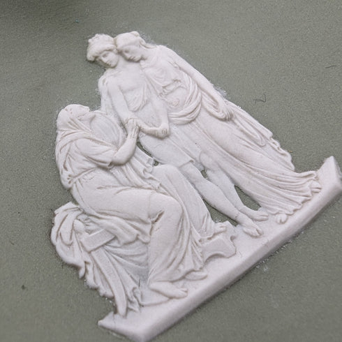 英国ヴィンテージ ウェッジウッド グリーンジャスパーウェア製 4点セット