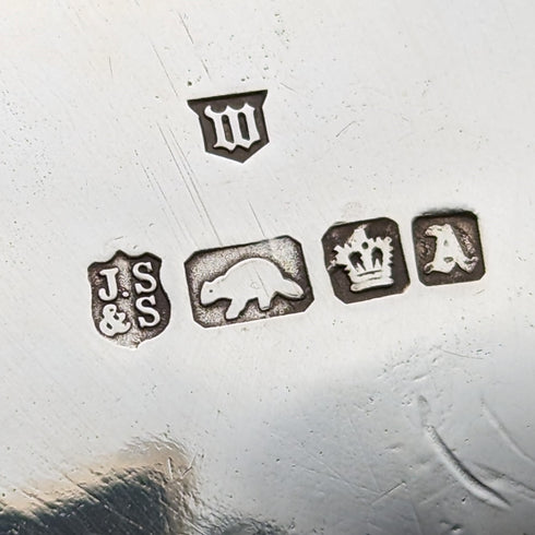 1845 British antique silver plate coffee pot by John Sherwood