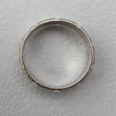 British vintage jewelry, sterling silver bright cut ring