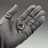 British vintage jewelry 2-color 3-stone gilt sterling silver ring