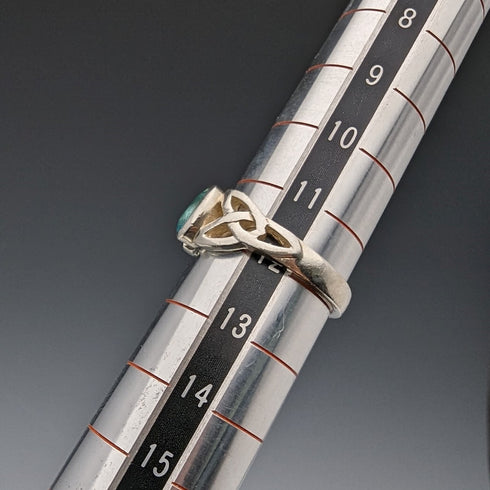 英国ヴィンテージ ジュエリー ブルーストーン 純銀リング 指輪