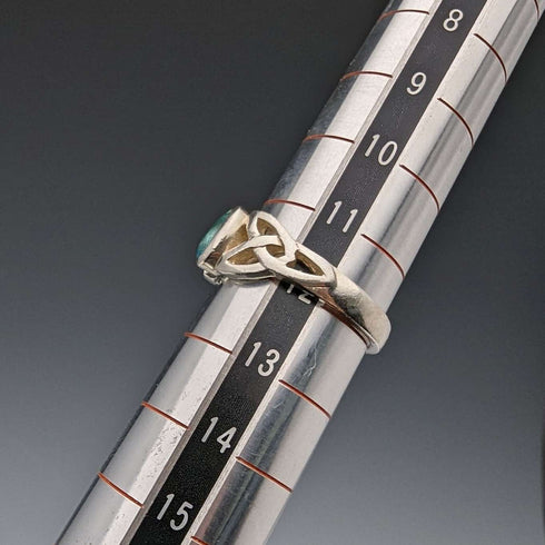British vintage jewelry blue stone sterling silver ring