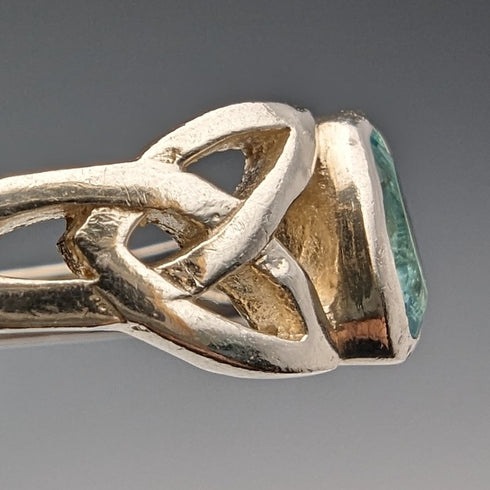 英国ヴィンテージ ジュエリー ブルーストーン 純銀リング 指輪