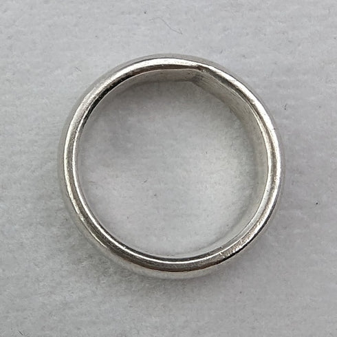 British vintage jewelry, sterling silver, simple pinky ring