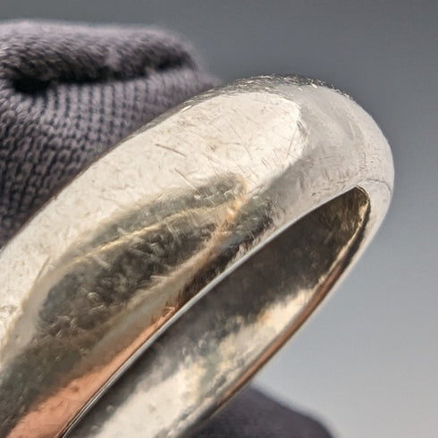 British vintage jewelry, sterling silver, simple pinky ring