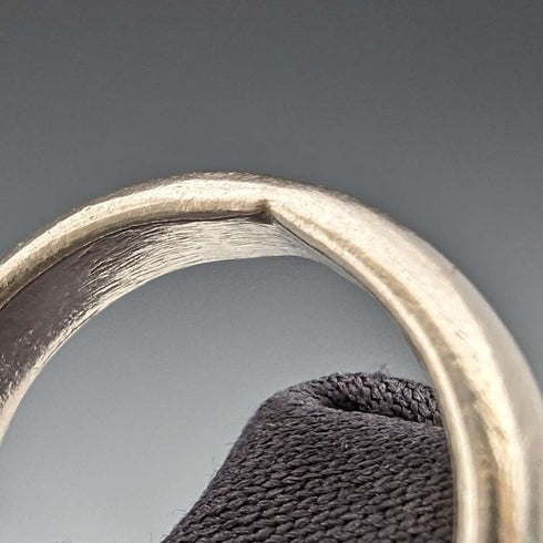 British vintage jewelry, sterling silver, simple pinky ring