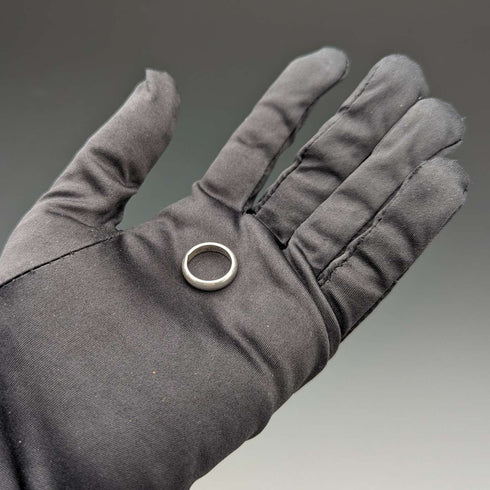 British vintage jewelry, sterling silver, simple pinky ring