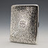 1906 British antique double door sterling silver card case, 108g, Deakin and Francis