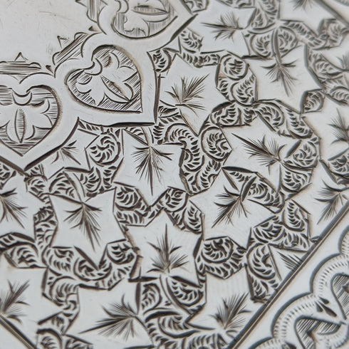 1900 British antique sterling silver card case 60g FREDERICK MARSON