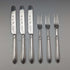 1870 British antique silver plate fruit cutlery set of 12 in wooden box