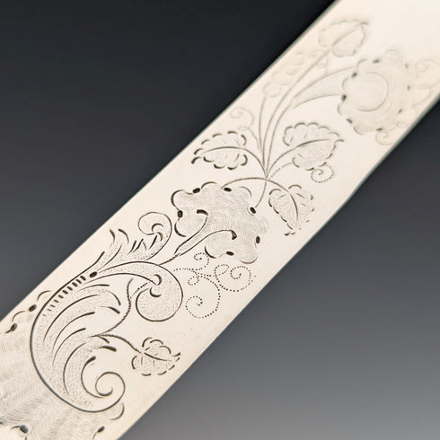 1842年 英国アンティーク 総純銀製 フルーツカトラリーセット 6ペア 計561g William Sansom 木箱入り